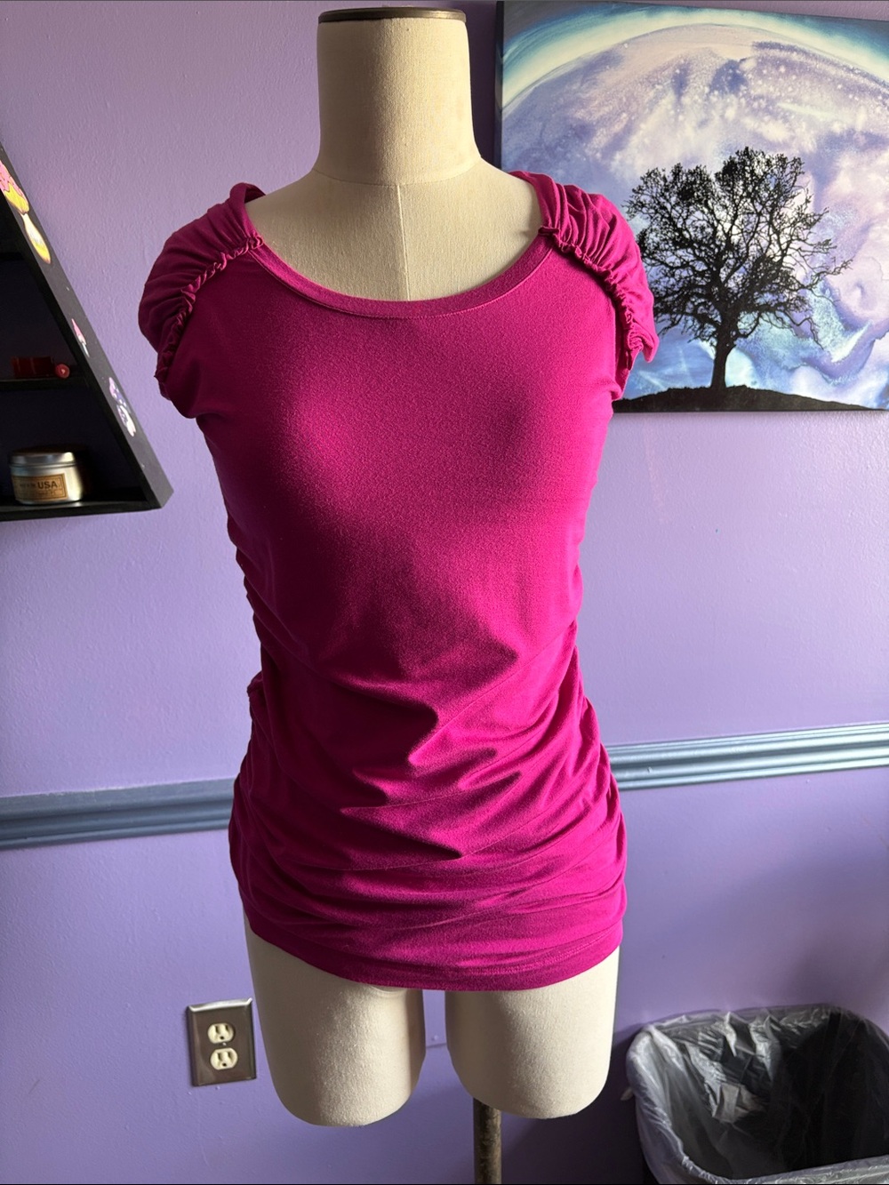 ANTONIO MELANI Fuchsia Knit Top